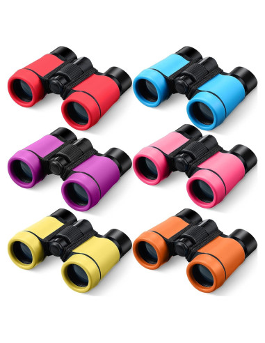 Set de 6 Binoculares para Niños Yunsailing 4x30 a Prueba de Golpes