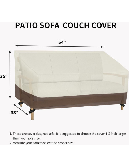 Funda Impermeable para Loveseat Easy-Going 137x97x89 cm Beige/Marrón