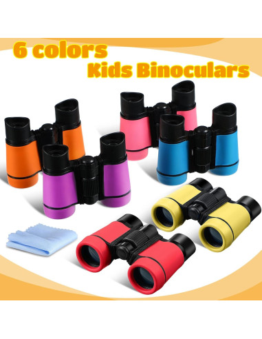 Set de 6 Binoculares para Niños Yunsailing 4x30 a Prueba de Golpes