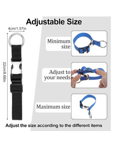 3 Correas de Equipaje Ajustables HJZHII - Nylon y Acero Inoxidable 2