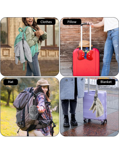 3 Correas de Equipaje Ajustables HJZHII - Nylon y Acero Inoxidable