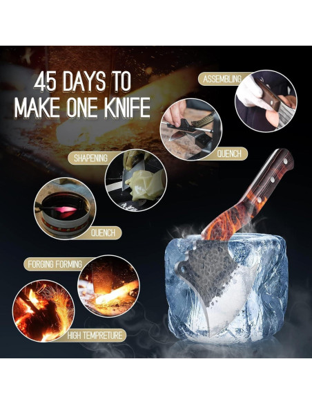 Cuchillo de Hacha de Hueso Freelander 63.5 cm Acero Carbono