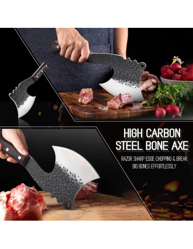 Cuchillo de Hacha de Hueso Freelander 63.5 cm Acero Carbono