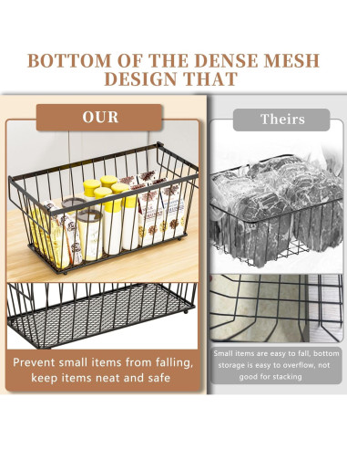 Paquete de 3 Contenedores Organizadores de Congelador ANJUBAN