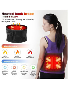Faja Masajeadora Calentada 3 Niveles Calor 4 Masajes 5000mAh 2
