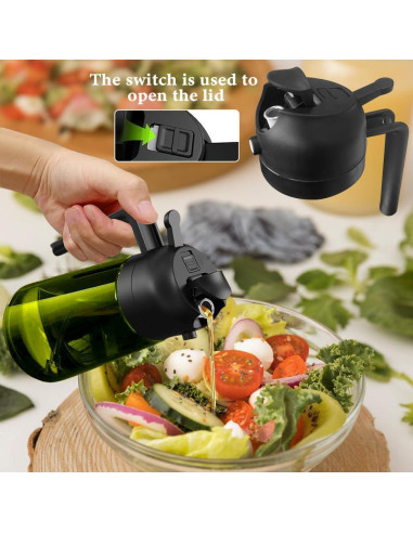 Botella dispensadora de aceite 2 en 1 LINGYULG 470ml