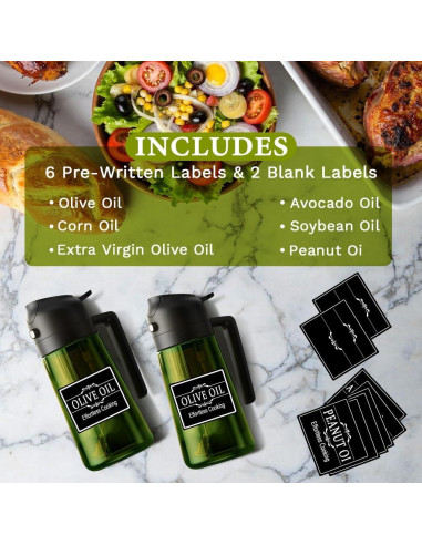 Botella dispensadora de aceite 2 en 1 LINGYULG 470ml