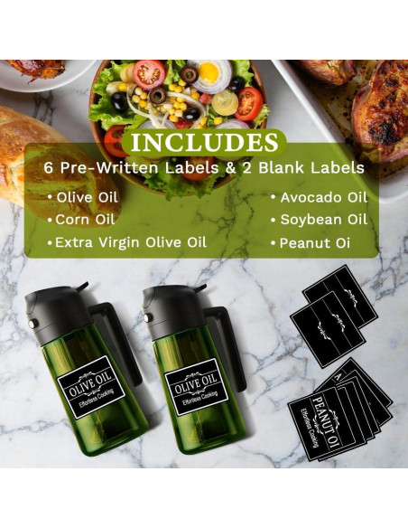 Botella dispensadora de aceite 2 en 1 LINGYULG 470ml