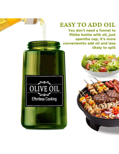 Botella dispensadora de aceite 2 en 1 LINGYULG 470ml