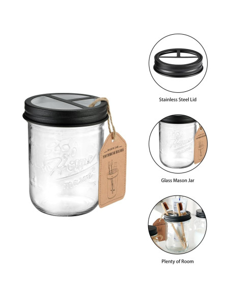 Juego de Accesorios de Baño SheeChung 2 Piezas Vidrio Negro