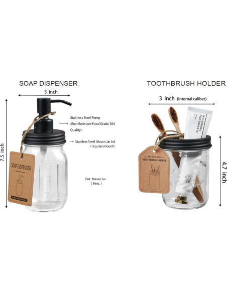 Juego de Accesorios de Baño SheeChung 2 Piezas Vidrio Negro