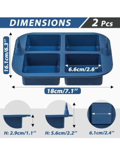Molde de Silicona Antiadherente Webake 4 Cavidades 18x16cm 2