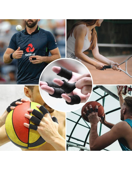 Protector de Dedo para Deportes KM SPORTS - Negro - 10 Unidades