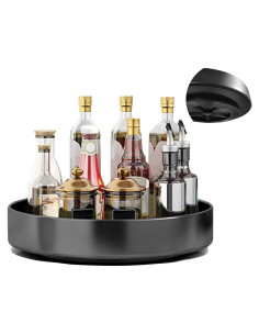 Organizador de Especias Giratorio Fineget 30cm Negro 1 Nivel