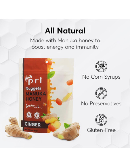 Caramelos Duro de Miel de Manuka y Jengibre PRI 85g