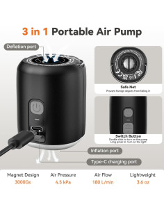 Bomba de Aire Recargable Sportneer 1600mAh para Inflables 2