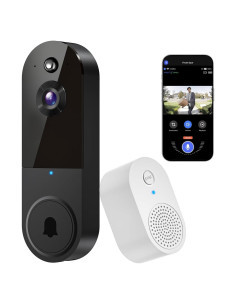 Cámara de Timbre de Video 1080P Lunelyx Inalámbrica con IA