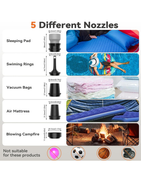 Bomba de Aire Recargable Sportneer 1600mAh para Inflables