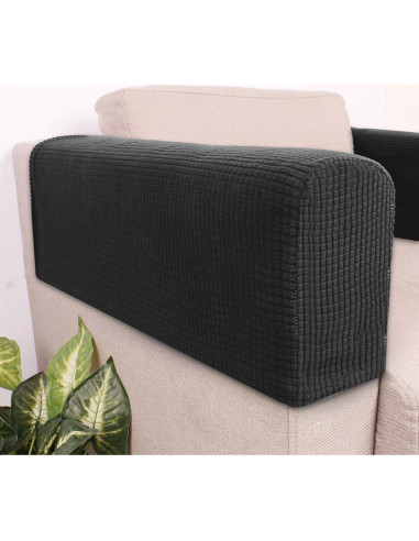 Funda Protectora de Reposabrazos BESPORTBLE 2 Piezas Negro