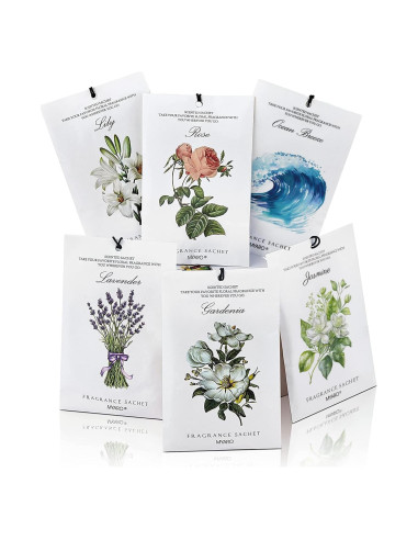 MYARO 12 Bolsitas Aromáticas Florales - 6 Aromas Duraderos