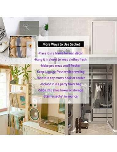 MYARO 12 Bolsitas Aromáticas Florales - 6 Aromas Duraderos