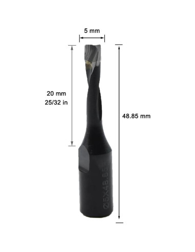 Bit de Carburo Sólido Hopsont 5mm para Máquina Domino