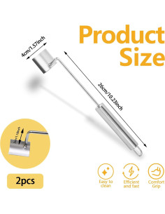 Pelador de Maíz Acero Inoxidable Roucerlin 2 Pcs Mango Largo 2