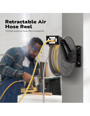 Carrete Retráctil de Manguera de Aire VIVOHOME 15.24m 300PSI