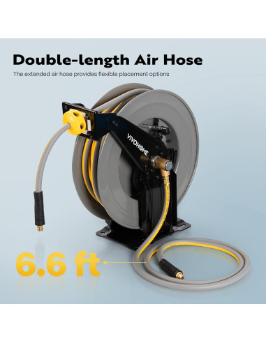 Carrete Retráctil de Manguera de Aire VIVOHOME 15.24m 300PSI