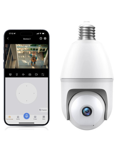 Cámara de Seguridad Bombilla Noahcam 2K Inalámbrica 360