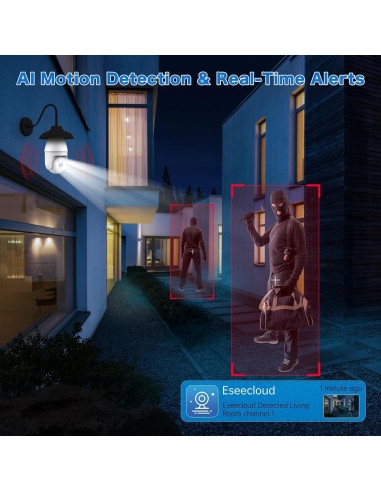 Cámara de Seguridad Bombilla Noahcam 2K Inalámbrica 360