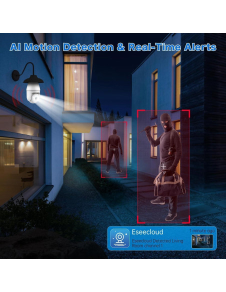 Cámara de Seguridad Bombilla Noahcam 2K Inalámbrica 360