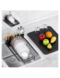 Escurridor de Platos Expandible Kochwert Acero Inoxidable 14-25 cm