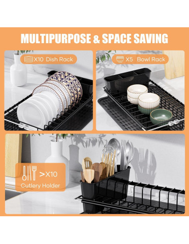 Escurridor de Platos Expandible Kochwert Acero Inoxidable 14-25 cm