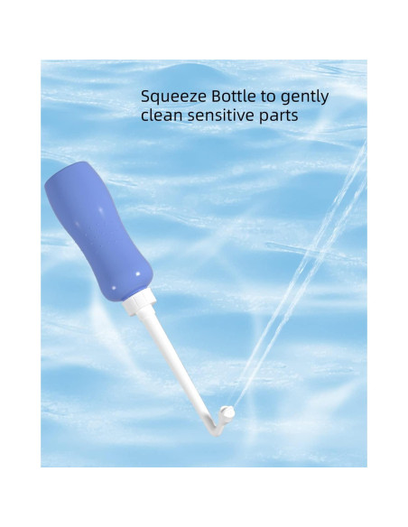 Bidet Portátil Hibbent 500ml Púrpura con Boquilla Angulada