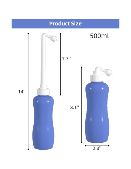 Bidet Portátil Hibbent 500ml Púrpura con Boquilla Angulada