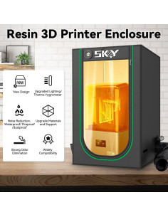 Carpa Cubierta para Impresora 3D Skouphy 61x46x46cm con Ventilación y Luz LED 2