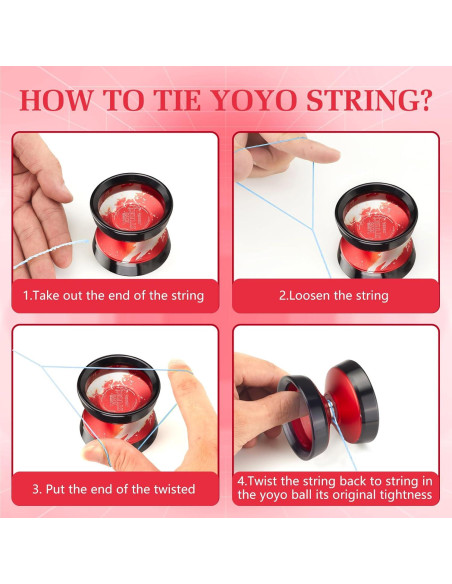 Yoyo Profesional YOYOSTUDIO X032A Rojo y Plata con Cuerdas