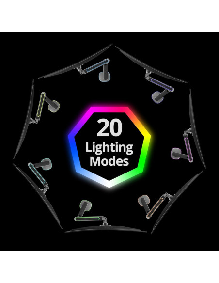 Soporte de Monitor AVLT RGB 27" a 45" Ajustable Gris Oscuro Soporte de Monitor AVLT RGB 27" a 45" Ajustable Gris Oscuro