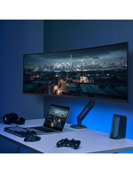 Soporte de Monitor AVLT RGB 27" a 45" Ajustable Gris Oscuro Soporte de Monitor AVLT RGB 27" a 45" Ajustable Gris Oscuro