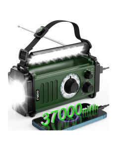 Radio de Emergencia Rychi 10000mAh Solar Manivela NOAA