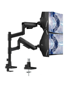 Soporte Doble Vertical ARES WING para Monitores 17-49" Negro