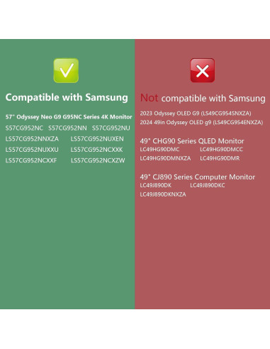 Soporte de Monitor Montaje en Pared Tjyuze para Samsung Odyssey G9 57"