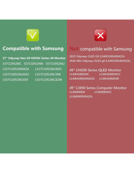 Soporte de Monitor Montaje en Pared Tjyuze para Samsung Odyssey G9 57"