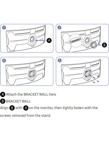 Soporte de Monitor Montaje en Pared Tjyuze para Samsung Odyssey G9 57"