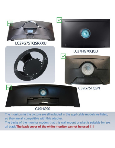 Adaptador de Montaje VESA para Monitores Samsung Odyssey G7