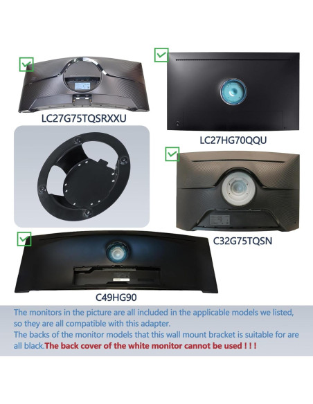 Adaptador de Montaje VESA para Monitores Samsung Odyssey G7