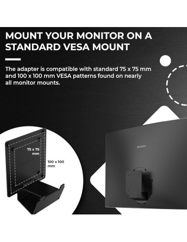 Adaptador VESA HumanCentric para Monitores Curvos Samsung 75x75mm