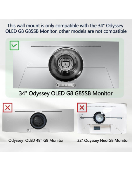 Soporte de Montaje en Pared Tjyuze para Monitor OLED Samsung 34"