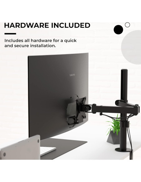 Adaptador VESA HumanCentric para Monitores Curvos Samsung 75x75mm